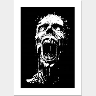 Melting Zombie (white) Posters and Art